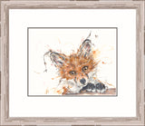 Aaminah Snowdon Little Mischief fox cub framed art print