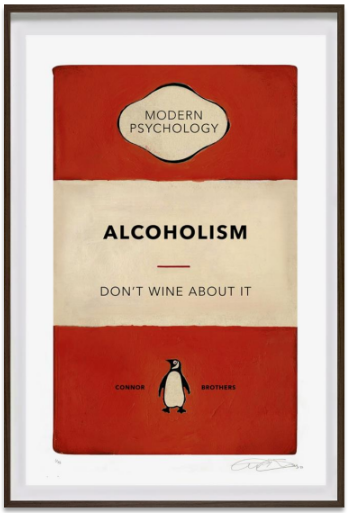 The Connor Brothers Alcoholism Artwork Framed Red