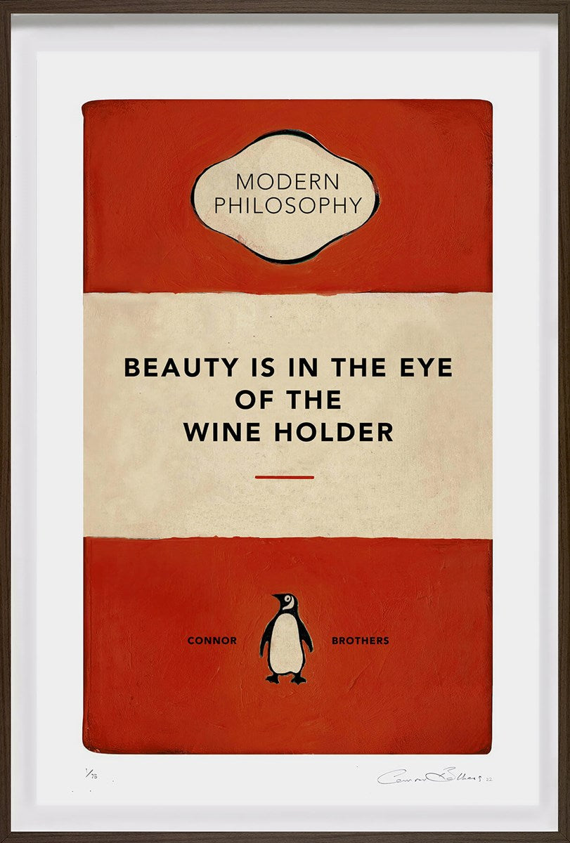 Connor Brothers Beauty is in the eye of the wine holder framed