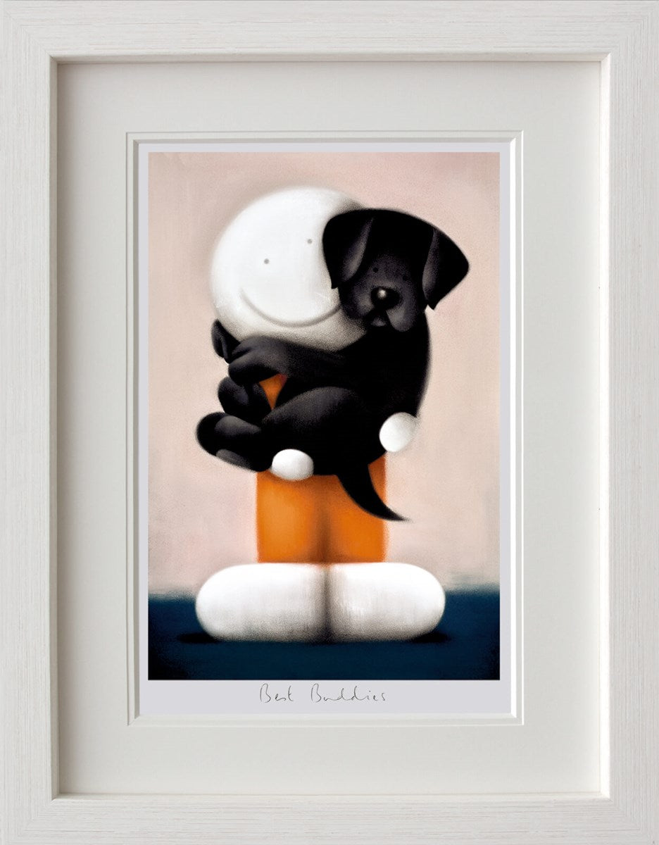 Doug Hyde Best Buddies Dog art framed