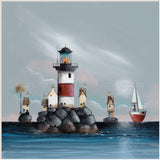 Gary Walton The Last Boat To America Mounted artwork lighthouse