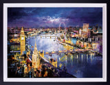 Tom Butler Good To Glow Framed Artwork London Night Cityscape
