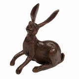 Frith solid bronze sculpture hare watchful