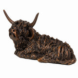 Frith Bronze Sculpture Highland cow looking up