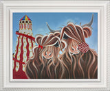 Jennifer Hogwood Sucker for Moo Highland cow limited edition art print