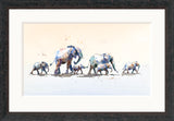 Jake Winkle Family Outing elephants framed artwork