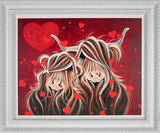 Jennifer Hogwood Falling for Moo framed Valentines day