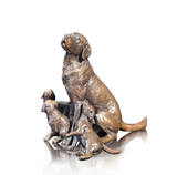 Labrador With Puppies 1129 Richard Cooper Michael Simpson Bronze Sculpture