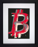Mr. Brainwash Bitcoin artwork black framed
