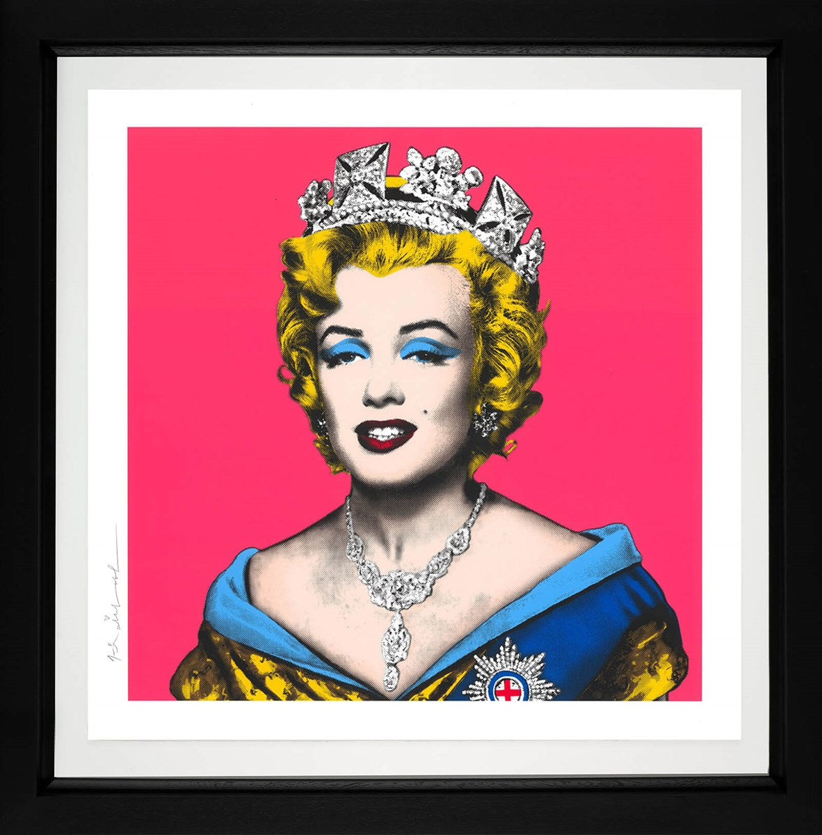 Mr Brainwash Queen Marilyn Pink Framed New Release
