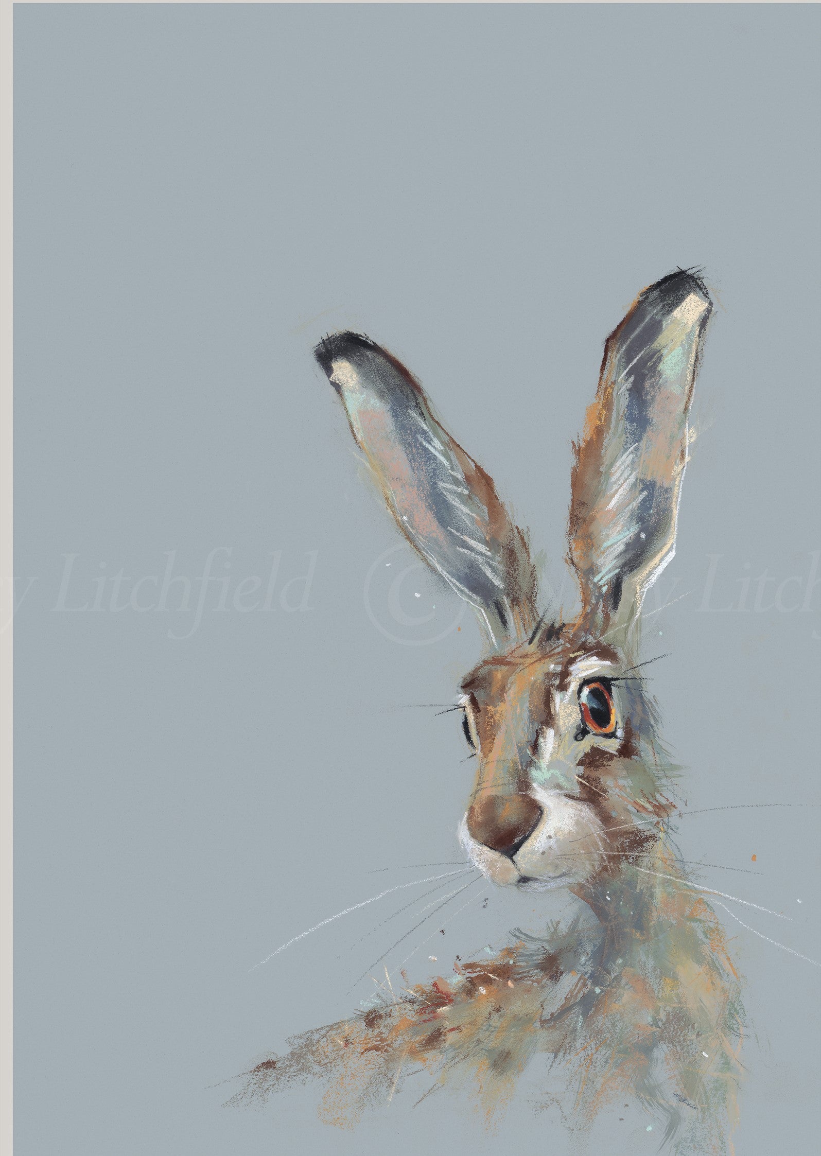 Nicky Litchfield Bright Eyed hare artwork