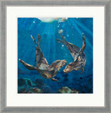 Sarah Jackson art - Seals Deep sea dancing signed limited edition art print framed
