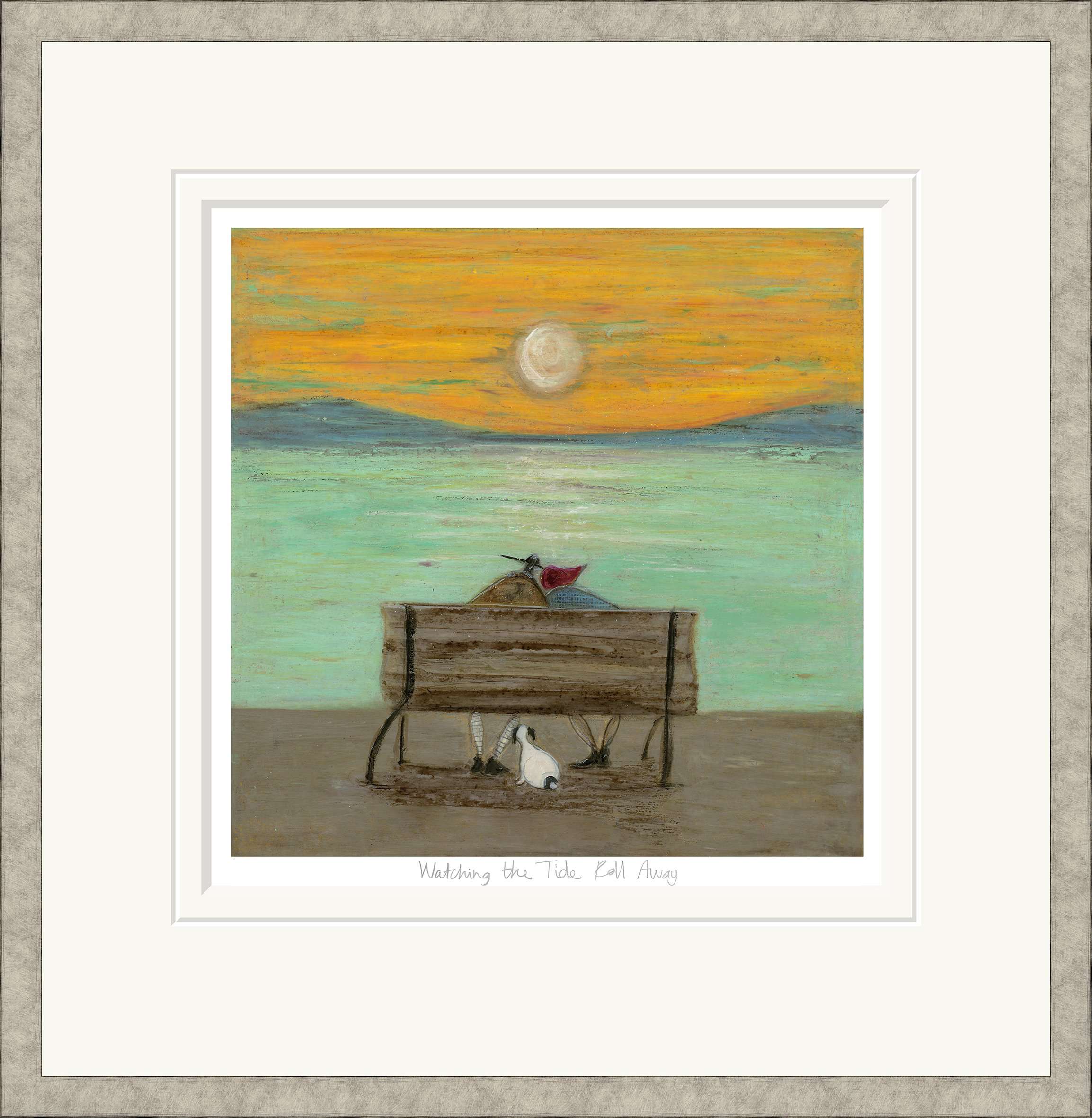 Sam Toft Watching the tide roll away framed