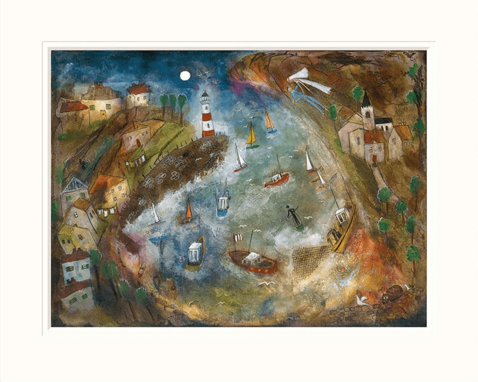 Rosa Sepple Harbour Life mounted