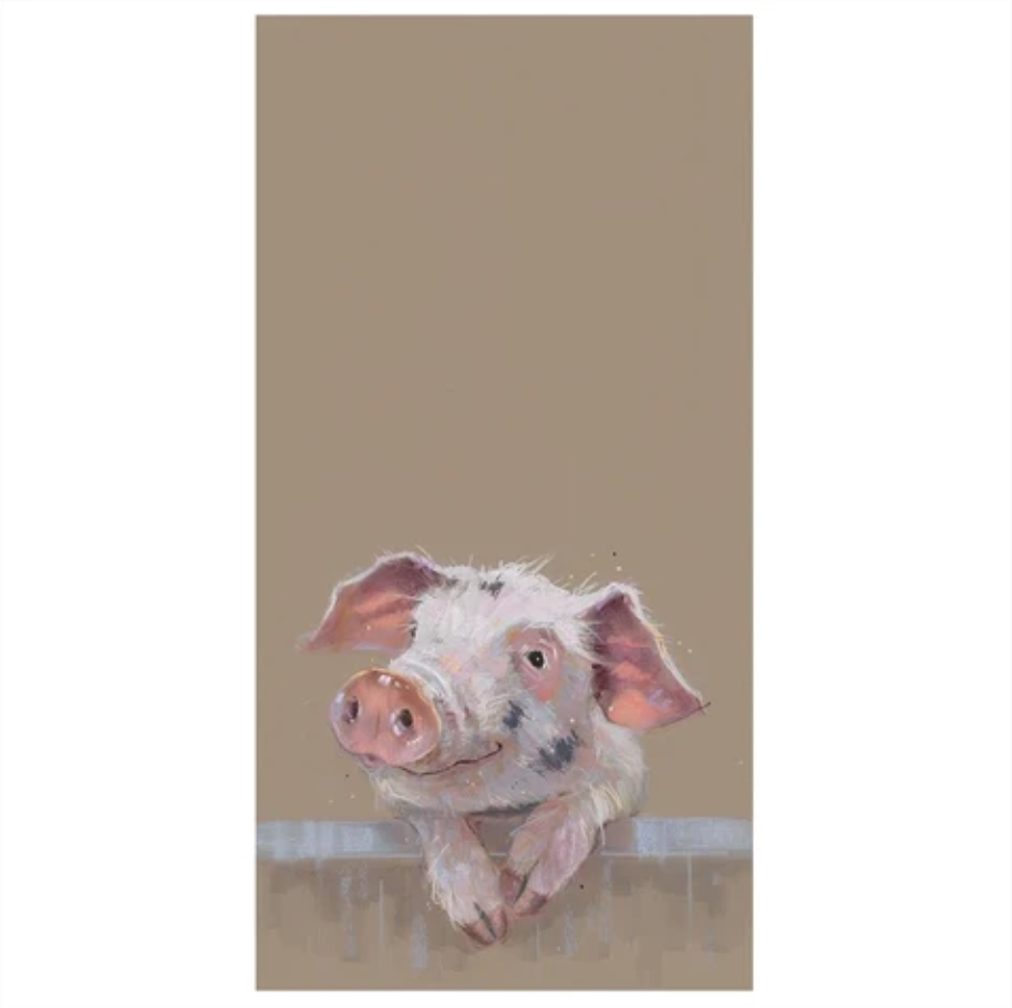 Nicky Litchfield Village Gossip limited edition art print pig