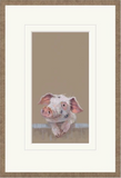 Nicky Litchfield Village Gossip framed pig artwork