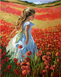 Sherree Valentine Daines British artist summer poppy field art work