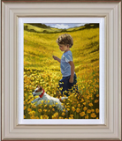 Sherree Valentine Daines Fields of Gold yellow flowers terrier dog