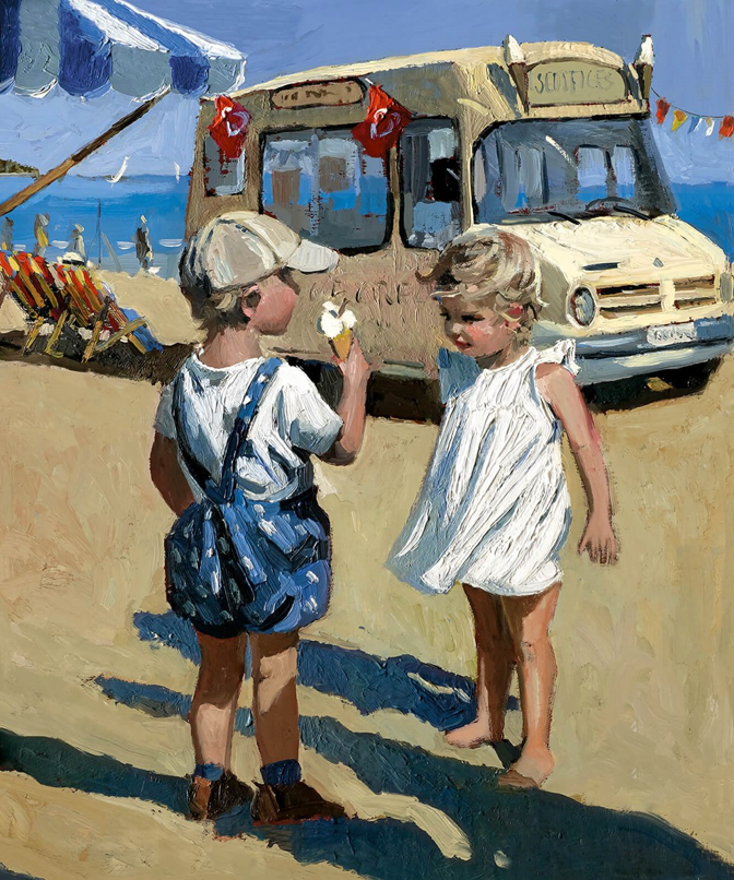 Sherree Valentine Daines Seaside memories ice cream van artwork