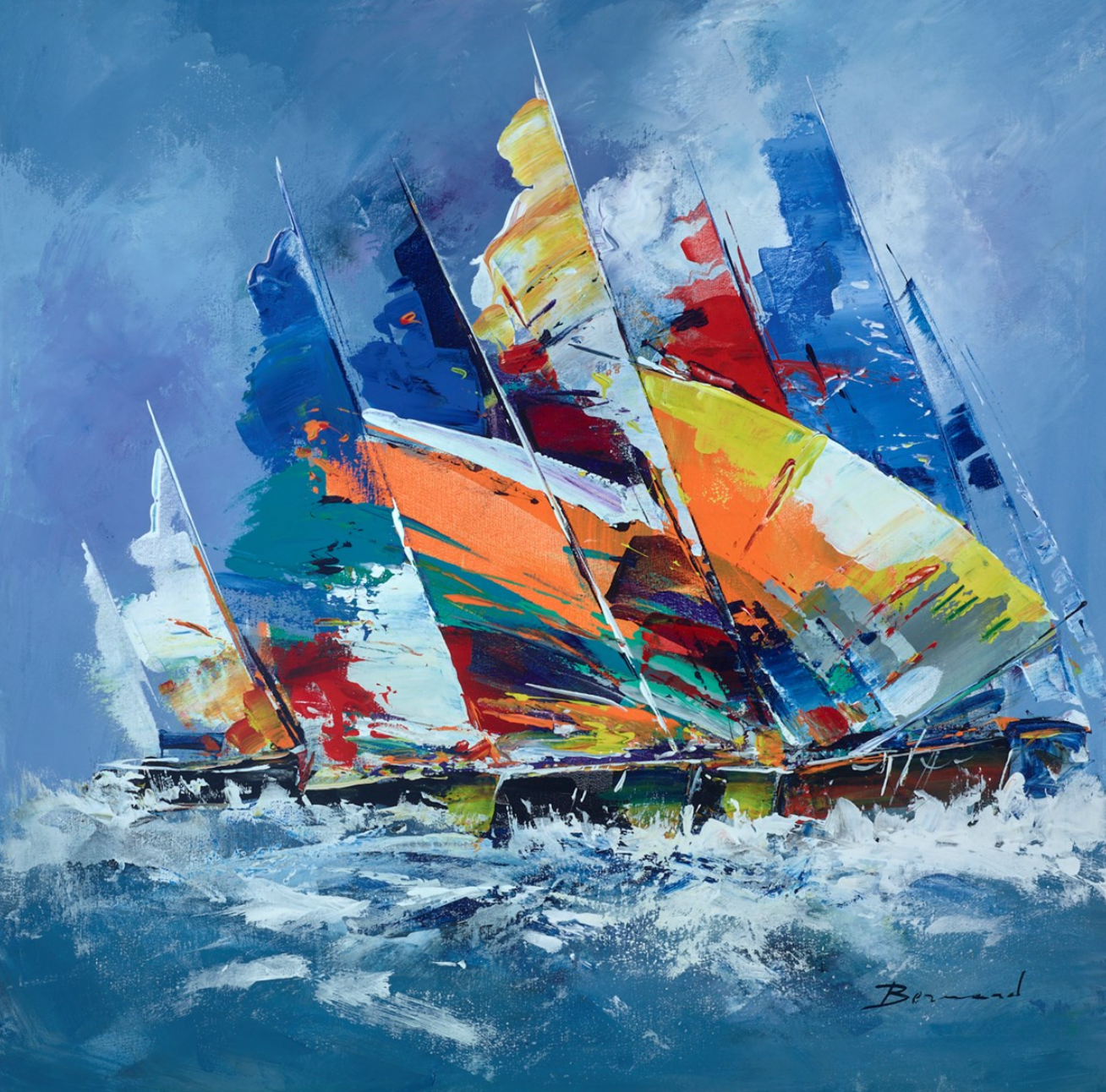 Sailing Breezily III Original Painting
