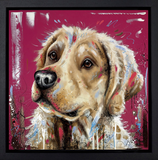 Samantha Ellis Box canvas dog portrait limited edition artwork