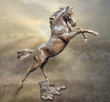 Richard Cooper solid bronze sculpture sky horse 1171