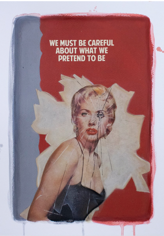 Connor Brother hand coloured red limited edition satirical art print