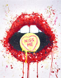 Stephen Graham Kiss me Quick Lovehearts art print