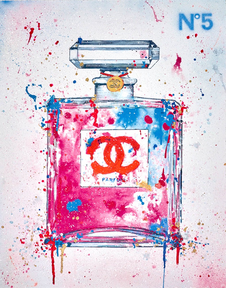Chanel Perfumes Canvas Wall Art by Martina Pavlova