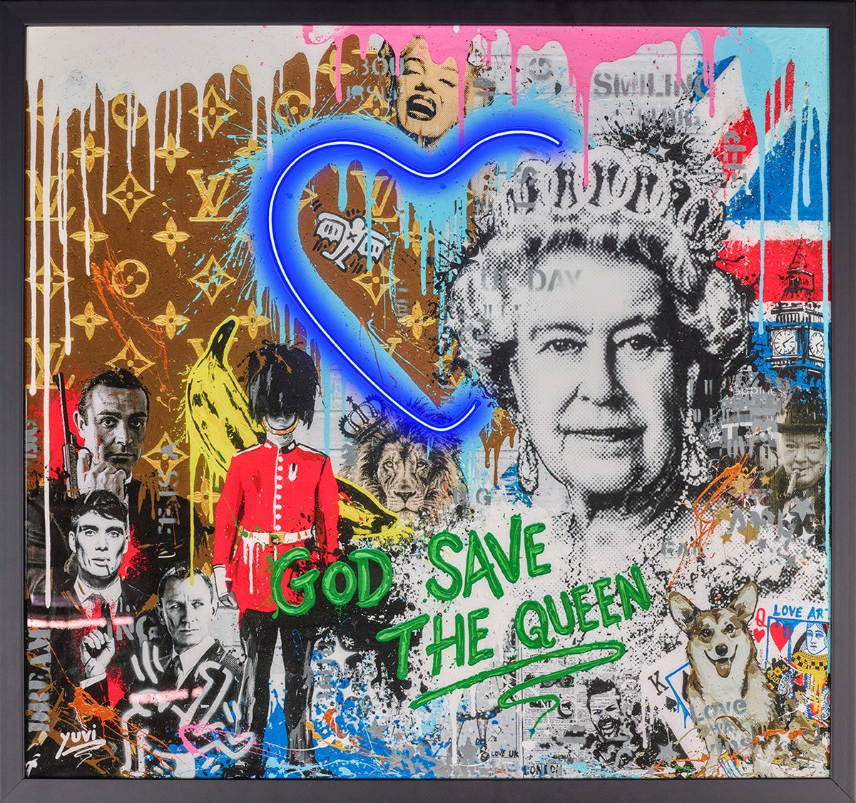 God Save the Queen | Yuvi Artwork | Free UK Delivery – The Rose Gallery