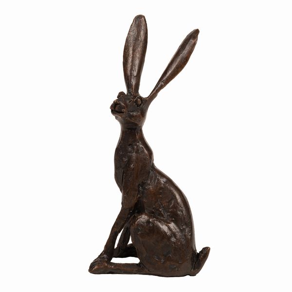 Frith Bronze sculpture hare sitting upright