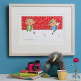 Lauren Child framed artwork at home