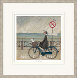 Sam Toft No Cycling framed in warm gold moulding