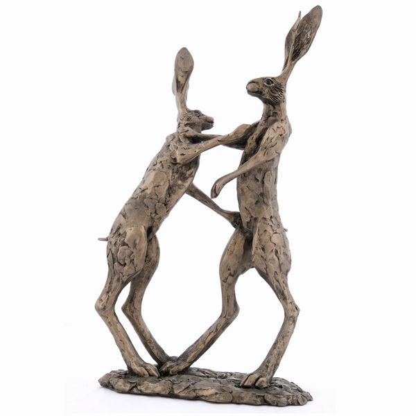 Hannah & Hamish Hares Frith bronze resin sculptures