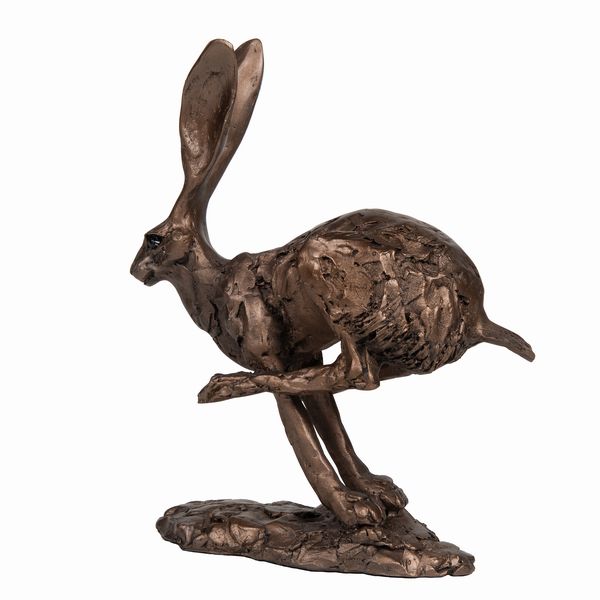 Hurricane Hare Frith bronze resin sculpture