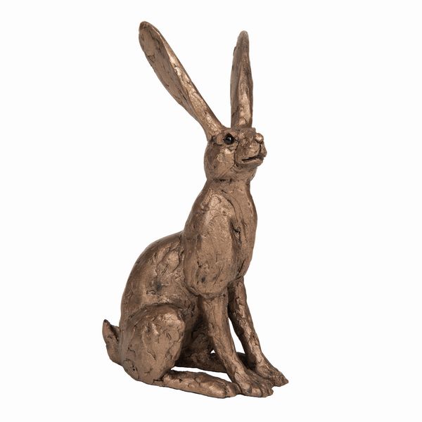 Trixie Sitting Hare Frith bronze resin sculpture