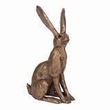 Trixie Sitting Hare Frith bronze resin sculpture